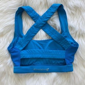 Blue sports bra